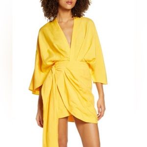 Sunshine Wrap Mini Dress with Deep V-Neck